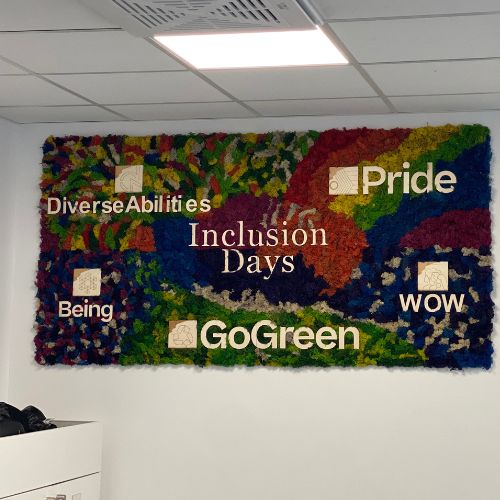 fresque vegetale warner bros inclusion days atelier team building