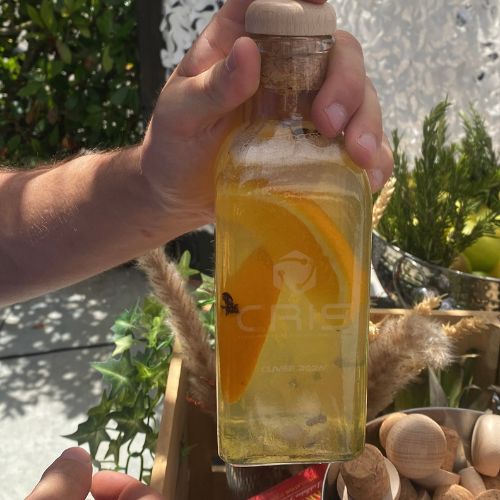 bouteille en verre gravé pour atelier team building