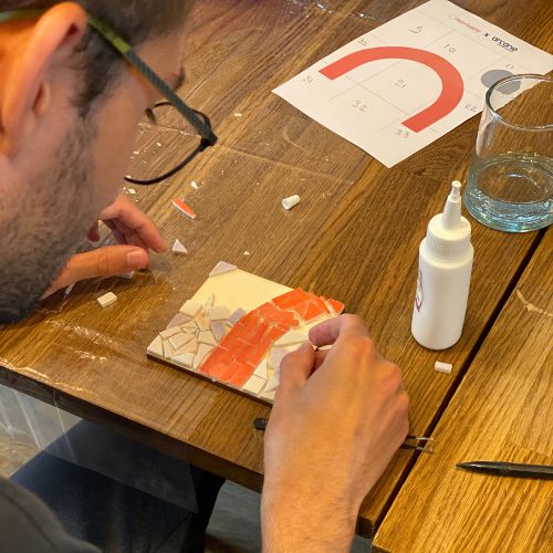 team building creatif fresque collaborative en mosaique fabrikable